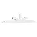 Ekena Millwork Saratoga Architectural Grade PVC Gable Bracket, 96"W x 16"H x 2"D x 4"F, 4/12 Pitch GBP096X16X0204SAR00